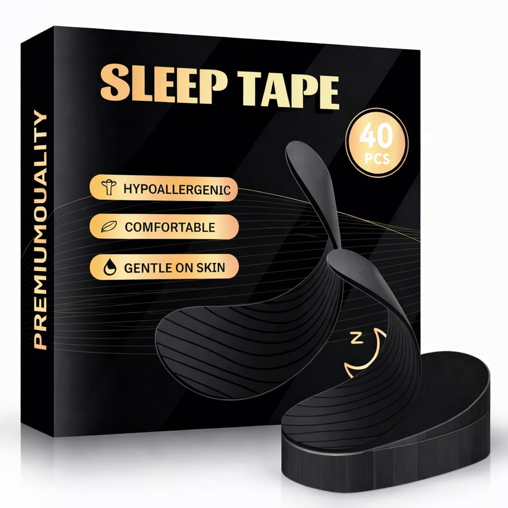 40pc Sleep Tape: Hypoallergenic, Comfortable, Gentle-on-Skin Mouth Strips NEW😴🖤💤